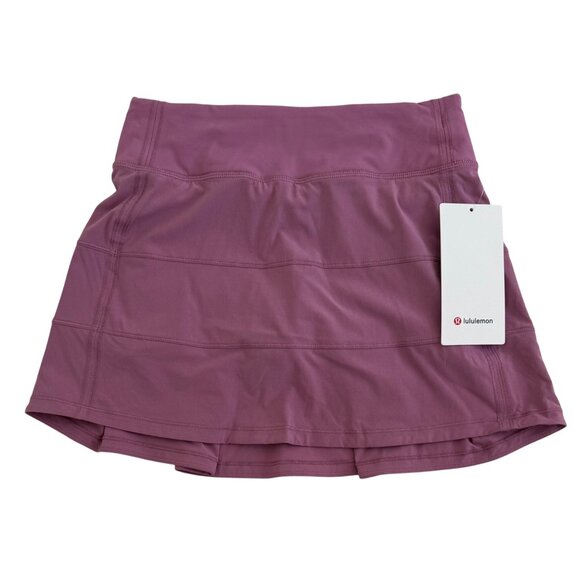 Lululemon Skirt New Size 2 Long Pace Rival Mid-Rise Athletic Skort Velvet Dust - Picture 2 of 15